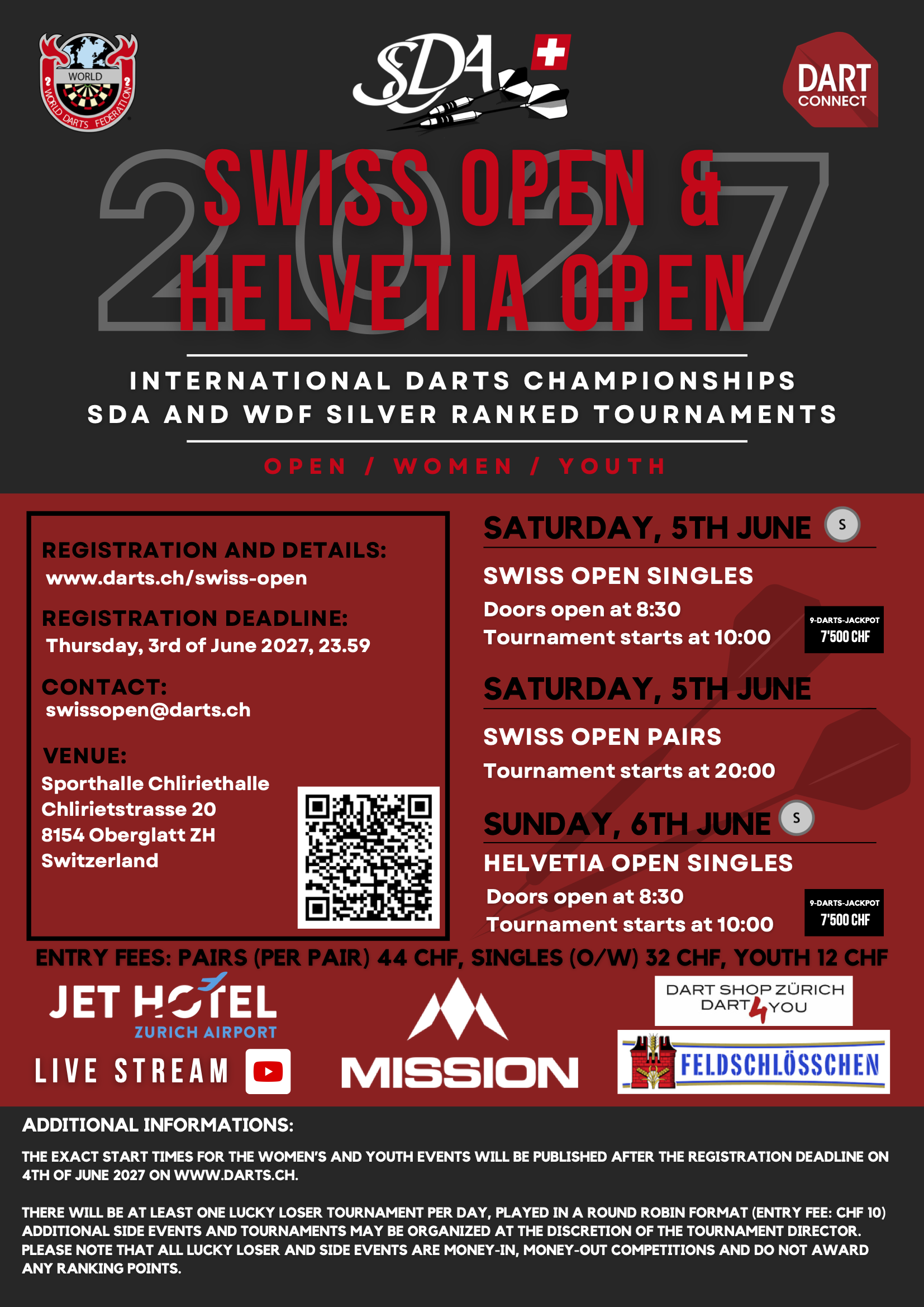 Flyer Swiss Open & Helvetia Open 2027