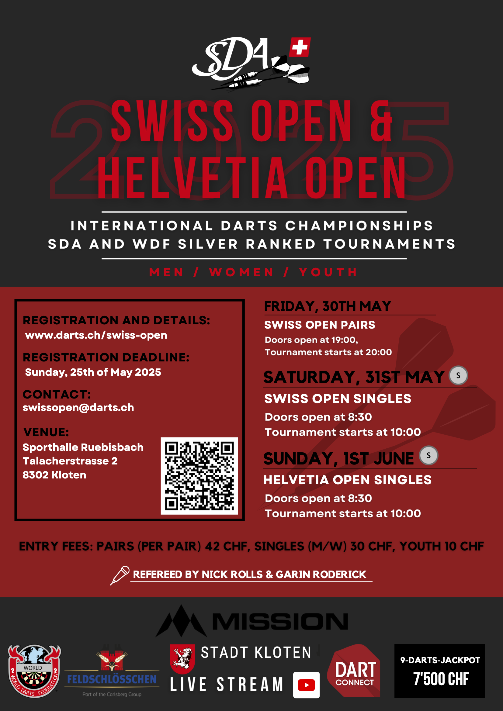 Flyer Swiss Open & Helvetia Open 2025